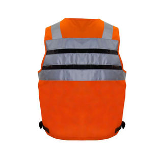 Chaleco de Seguridad de Alta Visibilidad para Hombre, Transpirable, de Poliéster, con Certificación CE, Logotipo Personalizado, Bolsillos y Tiras Reflectantes - Product Image 6