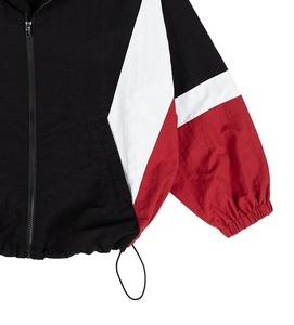 Wholesale <b>Women</b> Vintage Color Block Zipper <b>Jacket</b> <b>Lightweight</b> Casual Windbreaker Custom Logo Fashion Streetwear <b>Women's</b> <b>Jackets</b> - Product Image 4