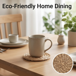 Handmade Natural <b>Woven</b> <b>Coaster</b> 4 Inch Round Eco Friendly Gift Souvenir Drink Mat Custom Packaging Bulk Orders - Product Image 4