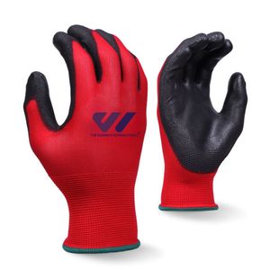 Polyester Knit Nitrile PU Coated Safety <b>Gloves</b> Breathable Lightweight Work <b>Gloves</b> for Industrial Automotive and Daily Tasks - Product Image 1