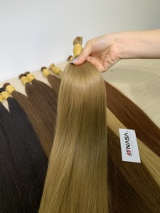 Extensiones de Cabello Humano NASA, Cabello Virgen 100% Natural, Súper Doble Trama, Rubio Decolorado - Product Image 3
