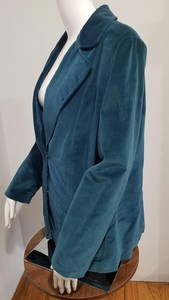 Blazer Fairfield Zio Youngja – Coton bleu vert imitation velours – Fabriqué en ILGWU – Finition scintillante - Product Image 3