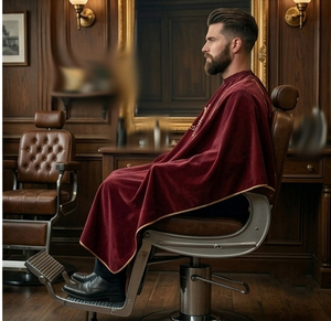 Cape de Barbier Professionnelle pour Hommes – Cape de Coiffure pour Salon – 100% Polyester - Product Image 3