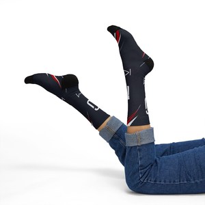 Custom Design <b>Socks</b> with Customized Designs Printed Knitted Anti-Bacterial Breathable Men's <b>Winter</b> Daily Wear Regular Style - Product Image 6