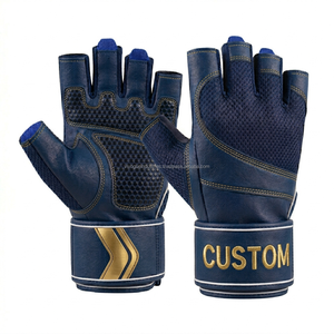 Gants de sport respirants en mesh à demi-doigts pour l'entraînement et la musculation avec logo personnalisé - Product Image 1