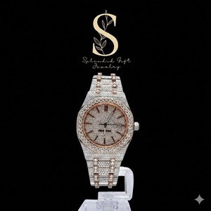 Relojes de Lujo Personalizados con Diamantes de Imitación VVS Moissanite, Reloj de Cuarzo de Primera Calidad para Hombre - Product Image 1