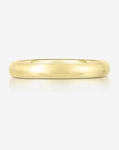 3mm Wedding Band 14k 18k Gold 925 Silver Unique Simple Plain Luxury Everyday Stackable Straight <b>Dome</b> <b>Ring</b> Fine Jewelry Wholesale - Product Image 1