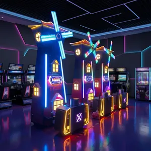 Máquina recreativa de arcade Wind Mill Hammer Strength Challenge con sistema de canje de tickets, equipo de juego de metal de alta resistencia de 173 kg, potencia de 120W, 110V/220V - Product Image 3