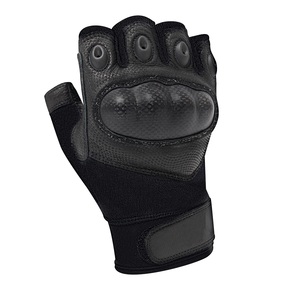 Guantes de cuero con protección rígida en la parte posterior, guantes tácticos con nudillos reforzados para paintball, guantes de seguridad para carreras. - Product Image 3