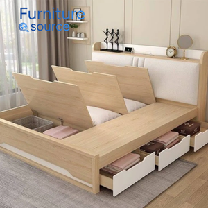 Base de Cama Inteligente King Size de Madera Maciza con Espacio de Almacenamiento Elevable |   Cama Moderna de Madera de Lujo, Duradera, Exportación de Fábrica de Vietnam, OEM/ODM - Product Image 2