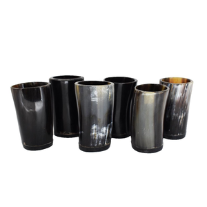 Meilleurs gobelets à liqueur en corne de buffle polie, faits à la main et écologiques, style Viking, pour fêtes et célébrations - Product Image 2