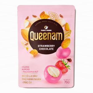 Venta al por mayor de drageas de chocolate con fresa, almendras y nueces de macadamia recubiertas de chocolate, 75 g, HALAL, fabricante OEM/ODM, envío global - Product Image 1