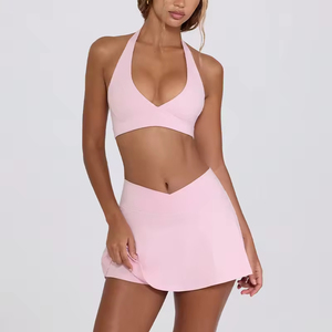 Top Deportivo de Yoga para Mujer, Alta Elasticidad, Secado Rápido, Ajustable, Estilo Halter, Sin Costuras - Product Image 1