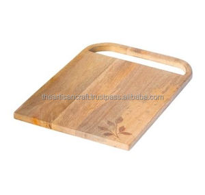 Planche à découper en bois écologique pour la cuisine, épaisseur 2,0 cm, compatible lave-vaisselle, pour couper les légumes et servir de plateau. - Product Image 2