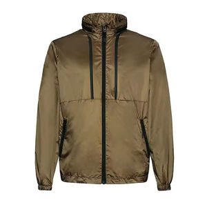 Chaqueta cortavientos de lona personalizada al por mayor para hombre, impermeable, reversible, transpirable, abrigo informal de invierno, chaqueta de entrenamiento para hombre - Product Image 3