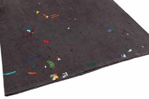 T-shirt unisexe effet éclaboussures de peinture et délavé à l'acide 2026 Noir anthracite Coupe oversize Multicolore Streetwear urbain artistique Haut HD - Product Image 4