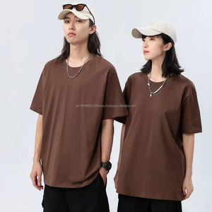 T-shirt unisexe de haute qualité OEM 240g/m2 en coton uni respirant à col rond DIY Your Brand - Product Image 1