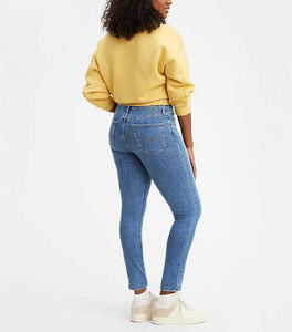 Nouveautés 2026 : Pantalon en jean bleu taille haute skinny pour femme – Collection Denim Femme - Product Image 5