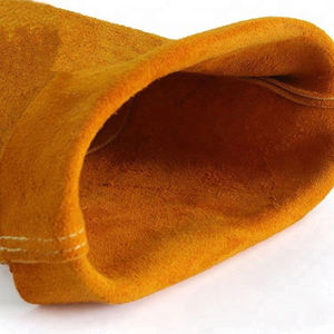 Gants de soudage en cuir avec manchette noire, pouce droit, doublure en coton, gants de soudage TIG personnalisés - Product Image 6