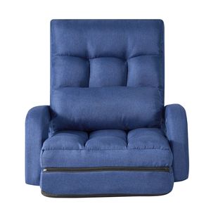 Chaise de jeu avec 5 positions réglables, support dorsal, accoudoirs, coussin, structure métallique robuste - Product Image 1