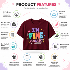 เสื้อครอปท็อปผู้หญิง แขนสั้น คอกลม ลาย Kindness Wins ผ้าฝ้ายแท้ 100% ระบายอากาศได้ดี สวมใส่สบายๆ สำหรับฤดูใบไม้ผลิและฤดูร้อน น้ำหนัก 180 กรัม - Product Image 4