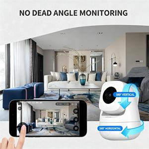 Wireless Smart Home <b>Camera</b> 3MP Wi-Fi Indoor Security <b>Camera</b> with 360° Rotation Color <b>Night</b> <b>Vision</b> Motion Tracking Alerts - Product Image 2