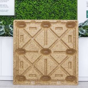 Palette en bois recyclé GS-1200800, 4 voies, en bois pressé, légère, empilable, à un seul niveau, moulée, charge statique de 8000 kg, 1200x800x130 mm - Product Image 3