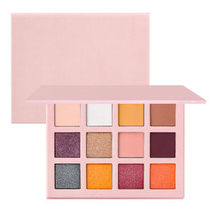 12 Colors Pink Eyeshadow Palette Matte Shimmer Waterproof Pigmented Eye Shadow <b>With</b> <b>Mirror</b> Daily <b>Makeup</b> Cosmetic - Product Image 1