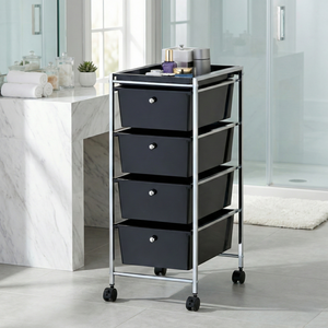 SALE Shelf Wholesale Taiwan Household Storage Furniture Manufacturer <b>Plastic</b> Drawer 4 Tier Drawer Trolley - Product Image 2
