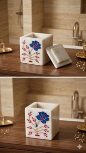 Handcrafted bathroom <b>set</b> premium bathroom accessories elegant washroom decor luxury vanity collection counter top organiser - Product Image 6