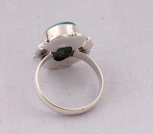<span class=keywords><strong>Bague</strong></span> unisexe classique en argent massif 925 avec améthyste naturelle <span class=keywords><strong>cabochon</strong></span>, sertie de pierres, motif floral antique, pour déclaration de style - Product Image 5