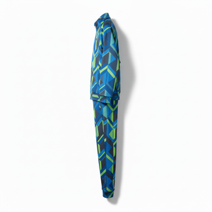 Ensemble de survêtement de football OEM personnalisé pour homme, en polyester et élasthanne respirant, avec veste zippée et pantalon de jogging, idéal pour la gym, unisexe, collection printemps - Product Image 3