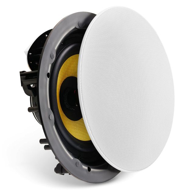 200-Watts 8 Inch In-Ceiling Speakers Flush Mount System with 8 Omega Impedance and 89dB Sensitivity