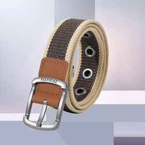 Men's Casual <b>Cow</b> Hide Leather Belt with Copper Pin Buckle Solid Color Durable Design for Jeans - Product Image 2