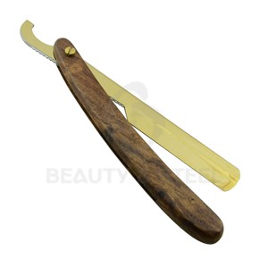 Navaja de Afeitar Profesional con Mango de Madera Resistente, Cuchilla de Acero Inoxidable Reemplazable, Color Personalizado, Agarre Ergonómico - Product Image 2