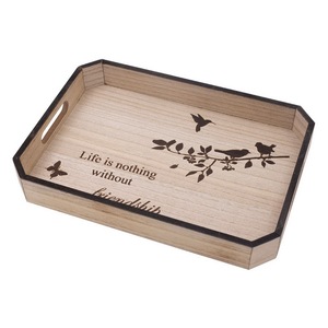 Bandeja de Servir Clásica de Madera de Acacia, Grande, Estilo Rústico, para Té, Café, Desayuno - Product Image 6