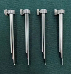 ชุดเครื่องมือผ่าตัดแบบดึงกลับได้ 4 ชิ้น ทำจากสแตนเลสสตีล ใช้ซ้ำได้ สำหรับการผ่าตัดกระดูกสันหลัง - Product Image 1