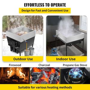 Pentola Industriale in Acciaio Inox 24x24x9.5 Pollici per Evaporazione Sciroppo d'Acero con Valvola di Bollitura - Product Image 6