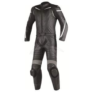 Traje de Motociclismo de Cuero para Hombre, Manga Larga, Resistente al Viento, Equipo de Protección para Todas las Estaciones - Product Image 1