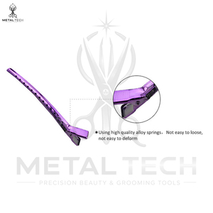Lot de 6 pinces à cheveux pour le coiffage et la séparation des mèches, pinces antidérapantes, pinces de séparation en acier inoxydable pour le séchage des cheveux - Product Image 4