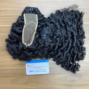 Cheveux humains Fuzz Curl Weft 100% vietnamiens couleur naturelle 12-32 pouces Fournisseur de premier plan - Product Image 3