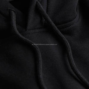 Sudadera con Capucha de Forro Polar para Hombre, Nueva Colección Otoño-Invierno, Logotipo Personalizado, Algodón Grueso y Pesado, Color Negro - Product Image 5