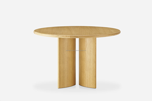 ARDENA Modern <b>Wooden</b> <b>Round</b> <b>Dining</b> <b>Table</b> Set for Home Apartment Farmhouse Hotel School Office Building Park - Product Image 2