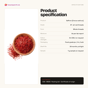 Safran en Fils de Qualité Supérieure en Gros – Safran Naturel Séché Brut de Haute Qualité – Épice Crocus Sativus – Fournisseur en Vrac - Product Image 4