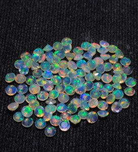 Opale Welo Ronde Facettée, Pierre Précieuse Naturelle d'Éthiopie, Opale Welo en Vrac, Prix de Gros - Product Image 4