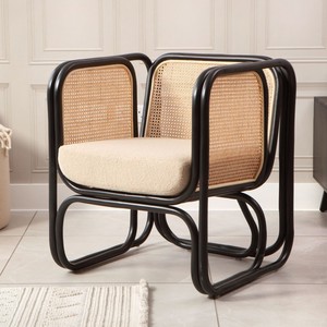 Round black rattan <b>chairs</b> hot deal cheapest price home furniture natural <b>cane</b> dining <b>chair</b> - Product Image 4