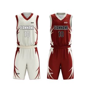 Uniforme de baloncesto estampado de colores vibrantes, conjuntos deportivos transpirables, ropa de equipo de entrenamiento de poliéster 100%, novedad - Product Image 1