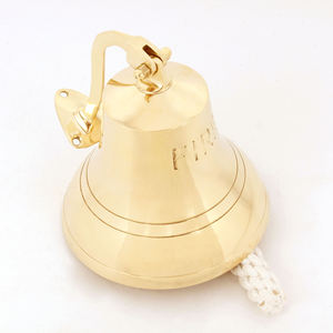 Support mural pour cloche Bold Blossom BBDB1311 en laiton massif plaqué or poli |   Support de cloche de bateau nautique robuste | - Product Image 1