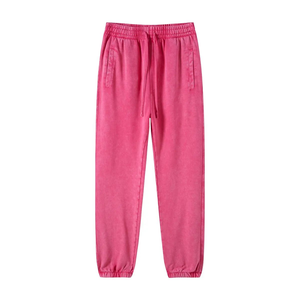 Custom Breathable Jogging Heavyweight Canvas Flared Sweatpants logo Cotton Vintage Wash Sports Women's Jogger <b>Pants</b> - Product Image 3