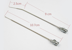 Aguja para amígdalas con punta recta y curva, instrumento quirúrgico ORL de acero inoxidable, herramienta ortopédica laringea, CE - Product Image 2